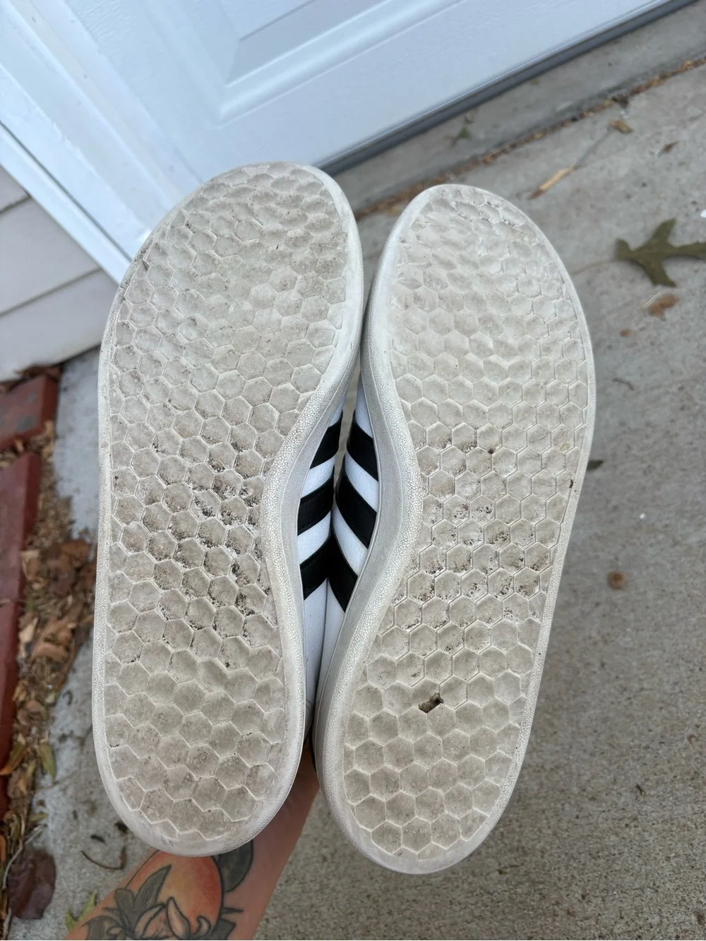 adidas Grand Court Cloud White and Core Black Mens 11